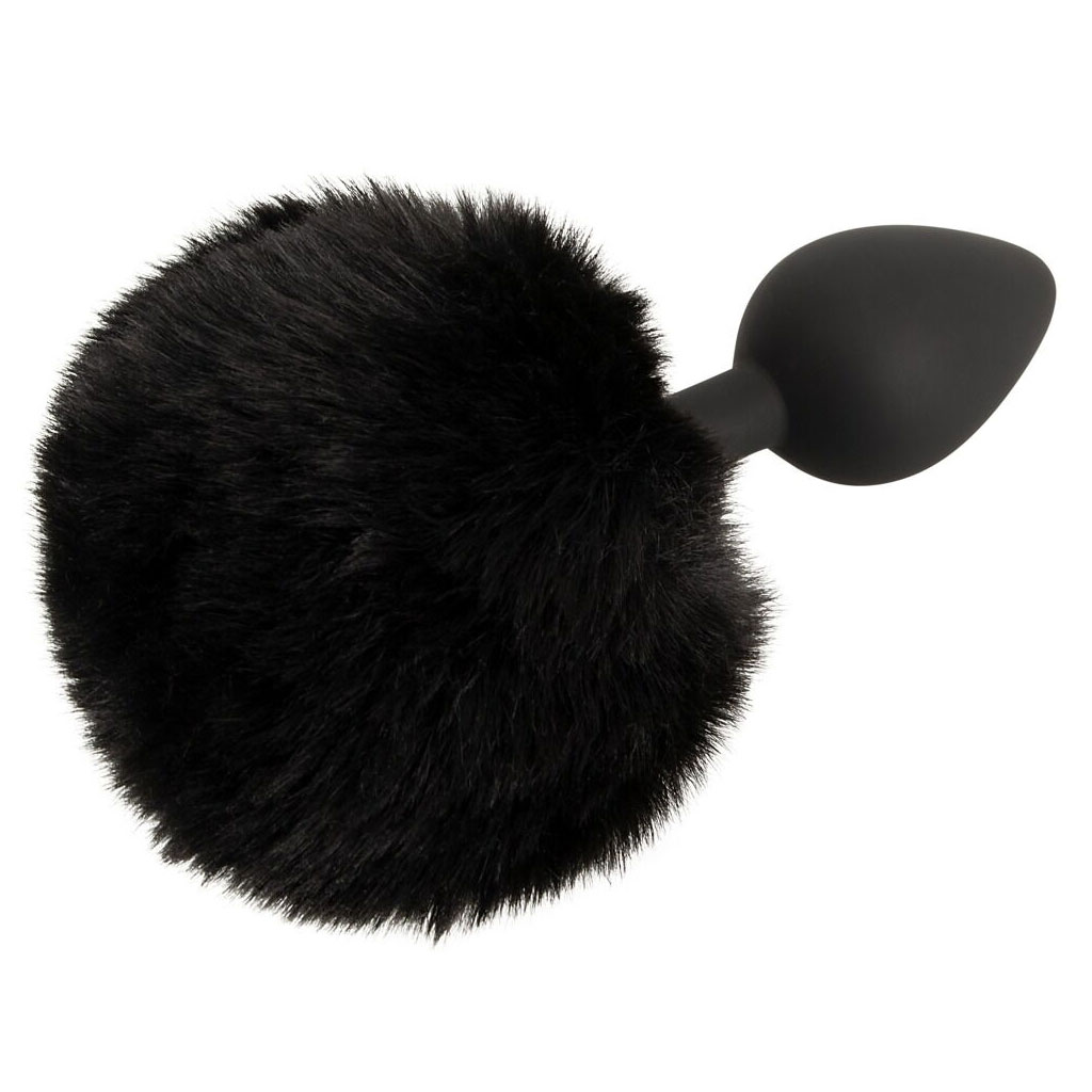 You2Toys - Fluffy Tail Buttplug Zwart - Medium zacht