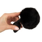 You2Toys - Fluffy Tail Buttplug Zwart - Medium buigbaar
