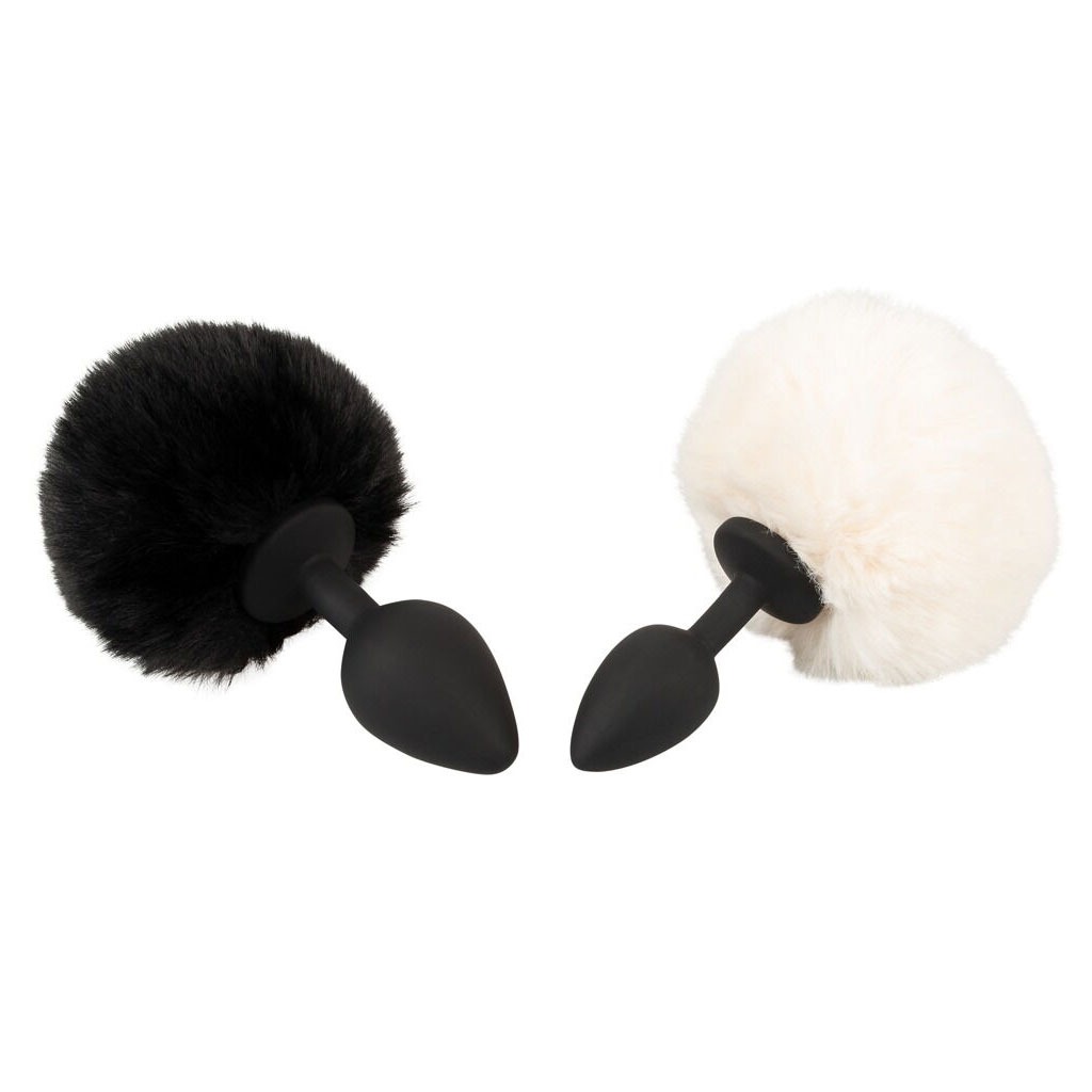 You2Toys - Fluffy Tail Buttplug Zwart - Medium kleur