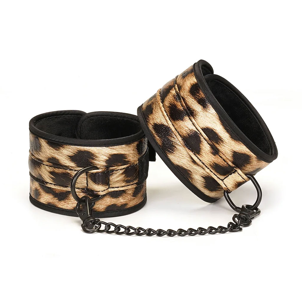 Liebe Seele - Bondage Set met Luipaard Print enkelboeien
