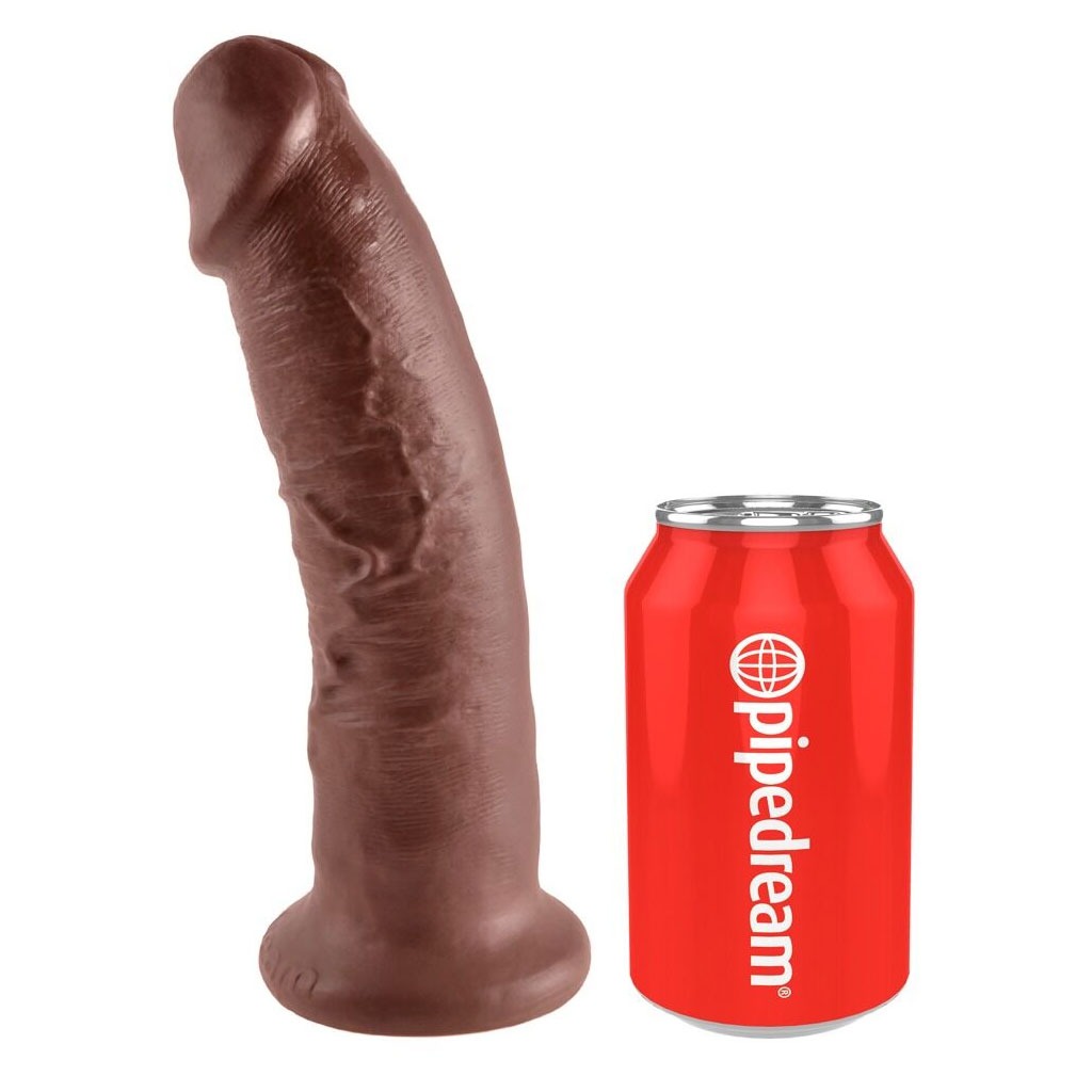 King Cock - 9" Inch Dildo - Bruin lengte