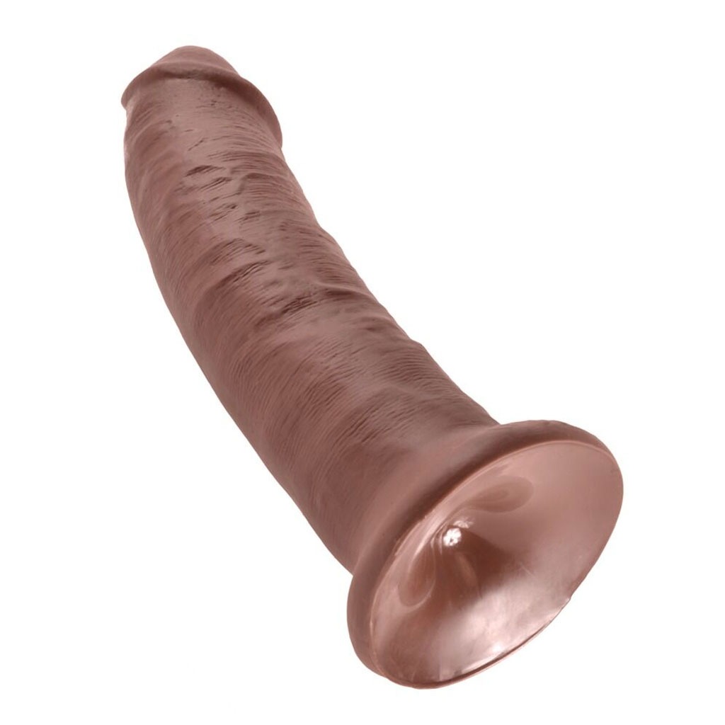 King Cock - 9" Inch Dildo - Bruin zuignap