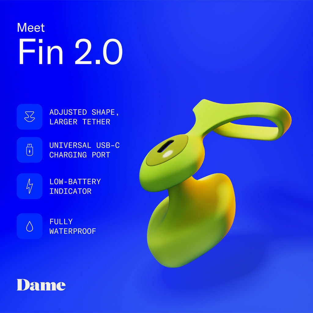 Dame - Fin 2.0 Vinger Vibrator Geel gebruik