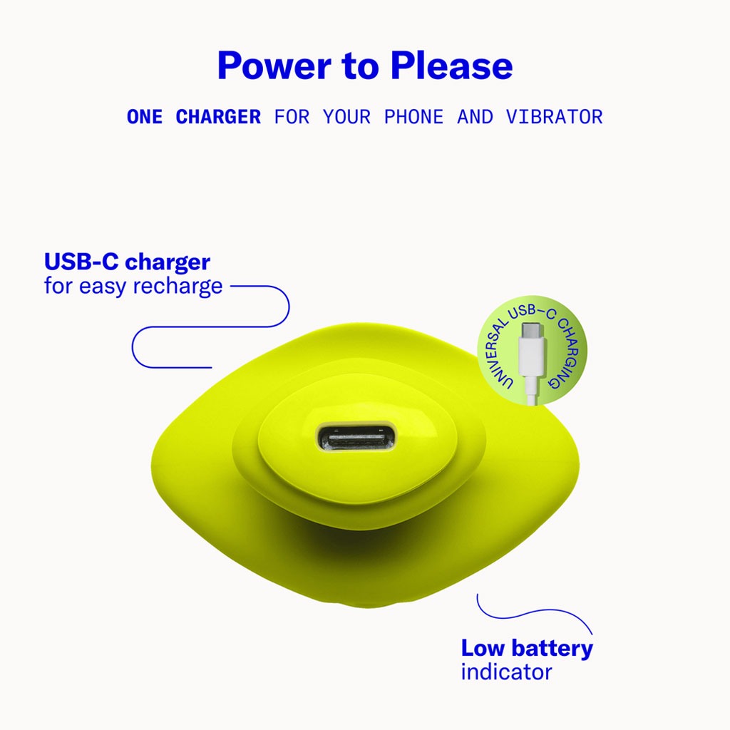 Dame - Fin 2.0 Vinger Vibrator Geel power