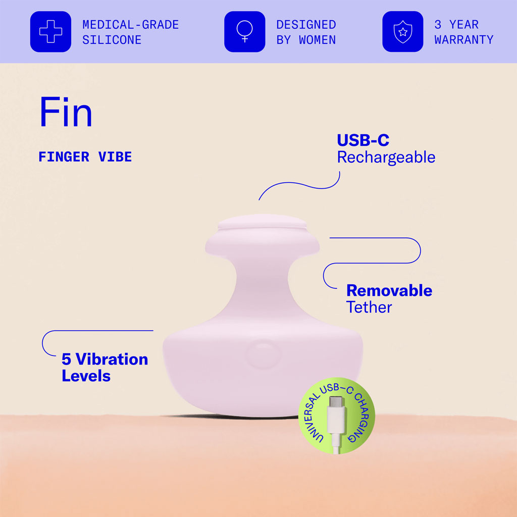Dame - Fin 2.0 Vinger Vibrator Quartz info
