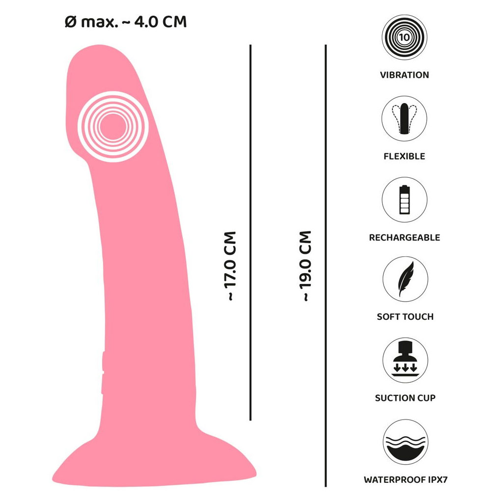 You2Toys - Heart Guy Vibrerende Dildo Roze info