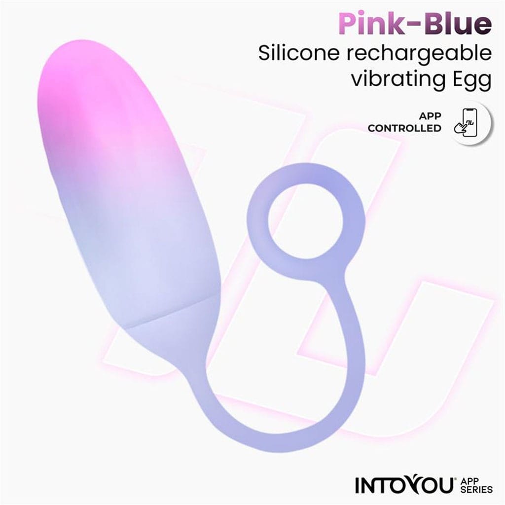 IntoYou - Vibratie Ei met App - Roze/Blauw