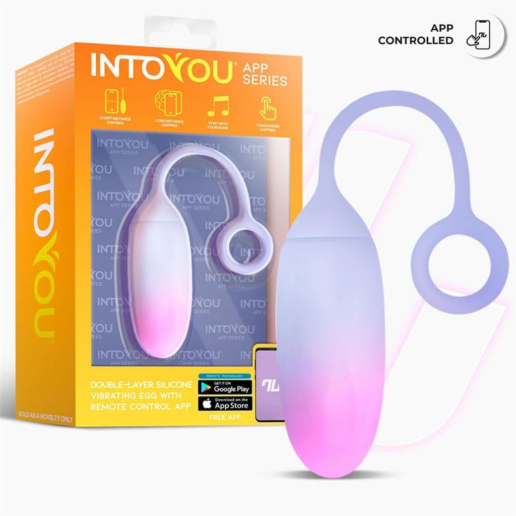 IntoYou - Vibratie Ei met App - Roze/Blauw