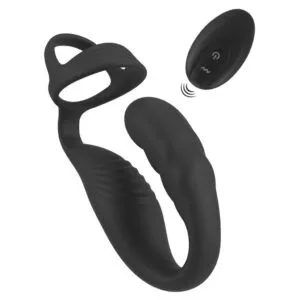 Rebel Men's Gear - Dubbele Cockring met Prostaat Vibrator