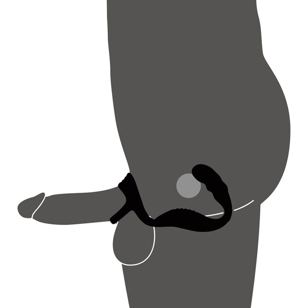 Rebel Men's Gear - Dubbele Cockring met Prostaat Vibrator stimuleren