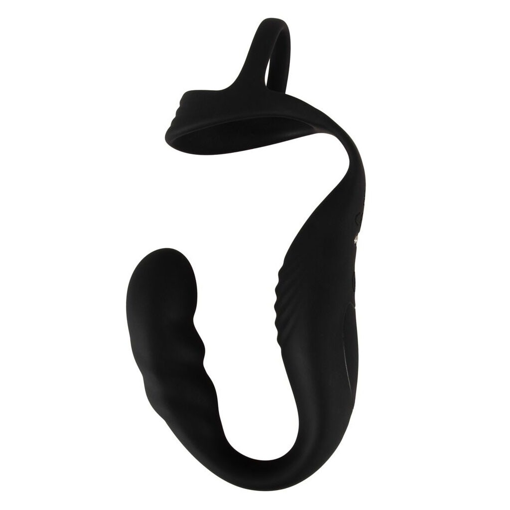 Rebel Men's Gear - Dubbele Cockring met Prostaat Vibrator zijkant