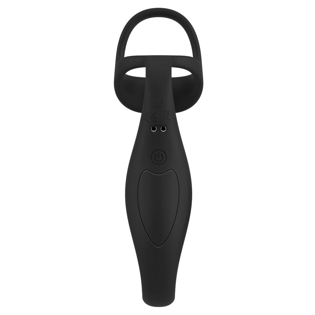 Rebel Men's Gear - Dubbele Cockring met Prostaat Vibrator achter