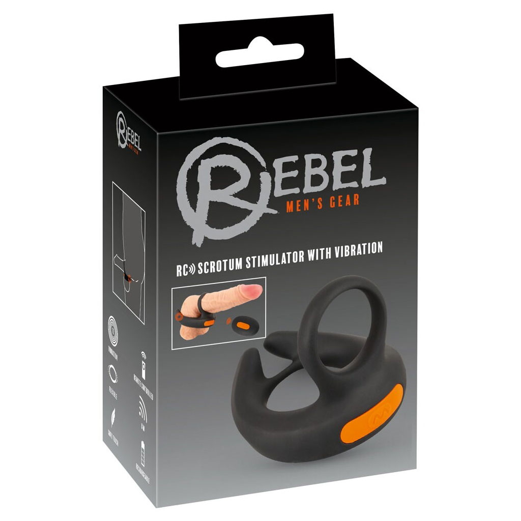 Rebel Men's Gear - Scrotum Stimulator met Afstandsbediening verpakking