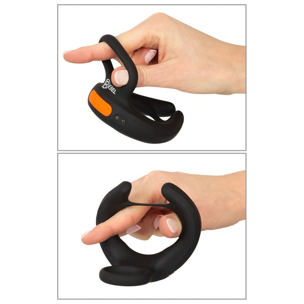 Rebel Men's Gear - Scrotum Stimulator met Afstandsbediening rekbaar
