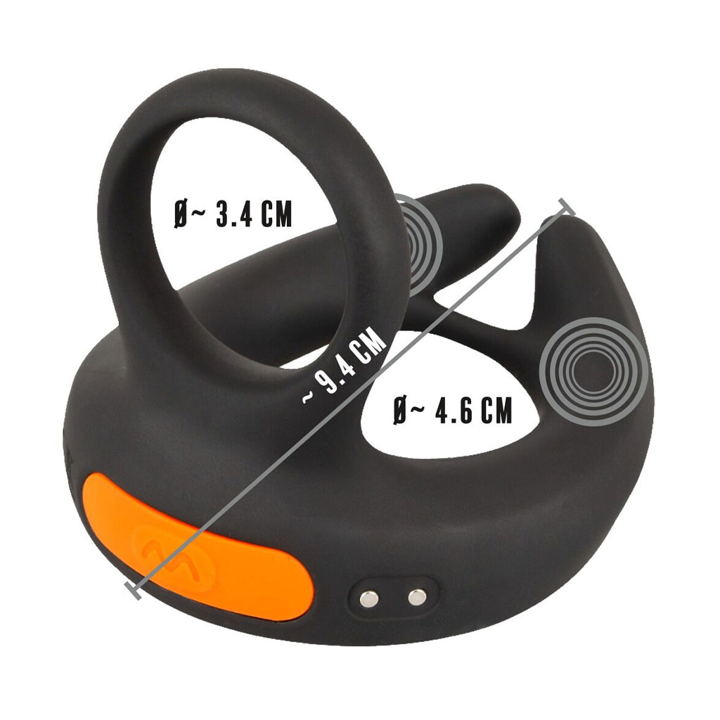 Rebel Men's Gear - Scrotum Stimulator met Afstandsbediening afmeting