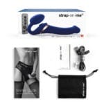 Strap-On-Me - Strapless Strap-On Vibrator met Luchtdruk - Blauw inhoud
