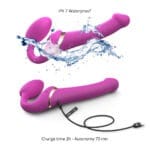 Strap-On-Me - Strapless Strap-On Vibrator met Luchtdruk - Roze opladen en waterdicht