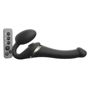 Strap-On-Me - Strapless Strap-On Vibrator met Luchtdruk - Zwart