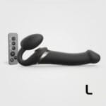 Strap-On-Me - Strapless Strap-On Vibrator met Luchtdruk - Zwart L