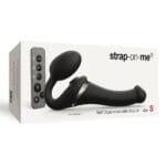 Strap-On-Me - Strapless Strap-On Vibrator met Luchtdruk - Zwart verpakking