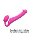 Strapless strapon vibrator roze