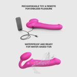 Strap-On-Me - Strapless Strap-On Vibrator Roze opladen en waterdicht