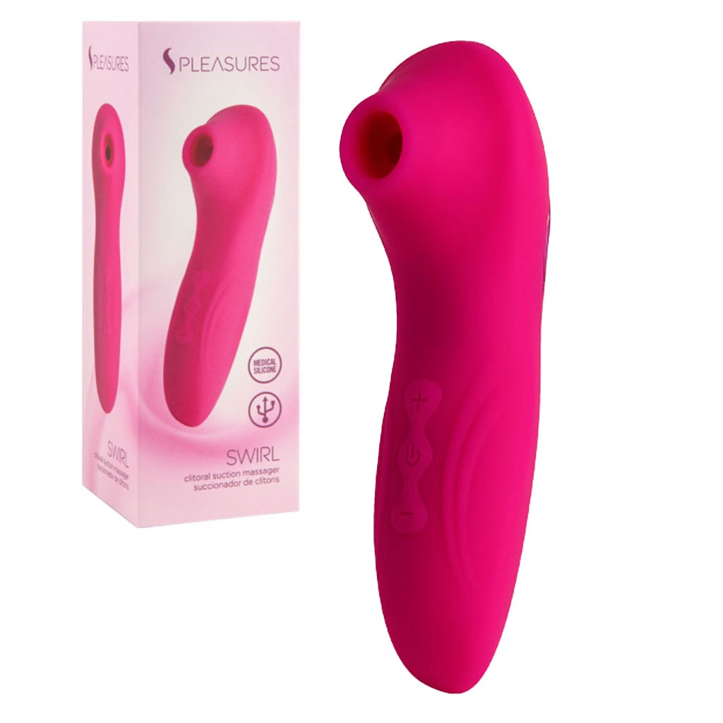 S Pleasures Swirl – Kleine Luchtdruk vibrator – Roze