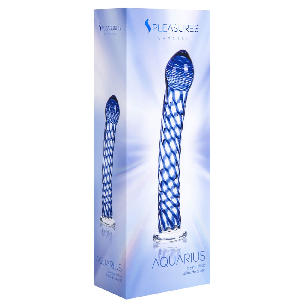 S Pleasures Crystal - Aquarius Glazen Dildo verpakking