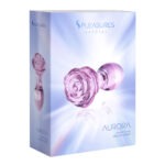 S Pleasures Crystal - Aurora Glazen Buttplug met Roos verpakking