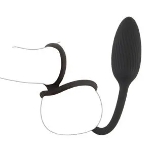 Rebel - Cock en Ballring met Afstandsbedienbare Buttplug