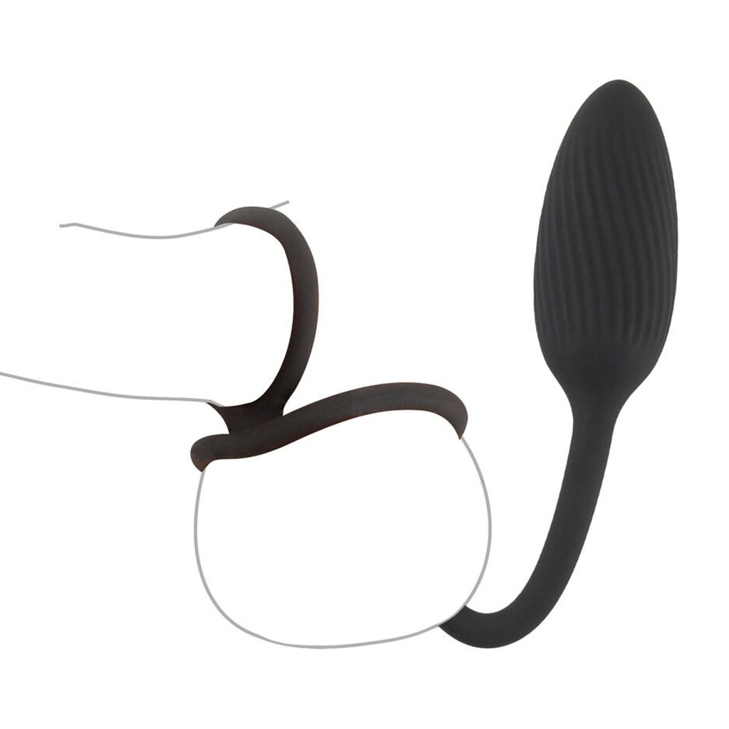 Rebel – Cock en Ballring met Afstandsbedienbare Buttplug