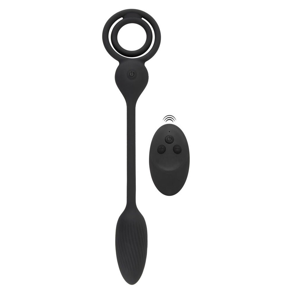 Rebel - Cock en Ballring met Afstandsbedienbare Buttplug informatie