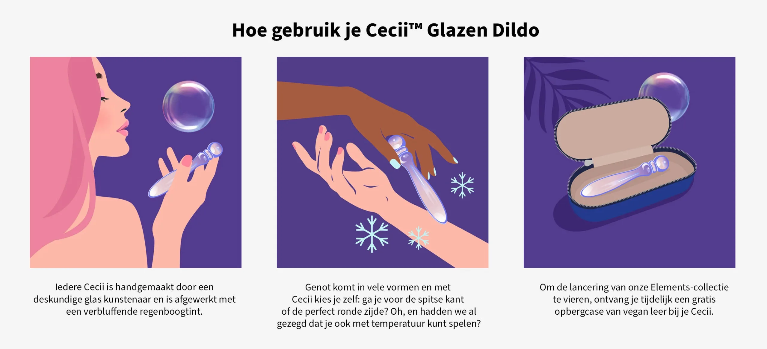 Hoe gebruik je Biird Cecii - glazen dildo