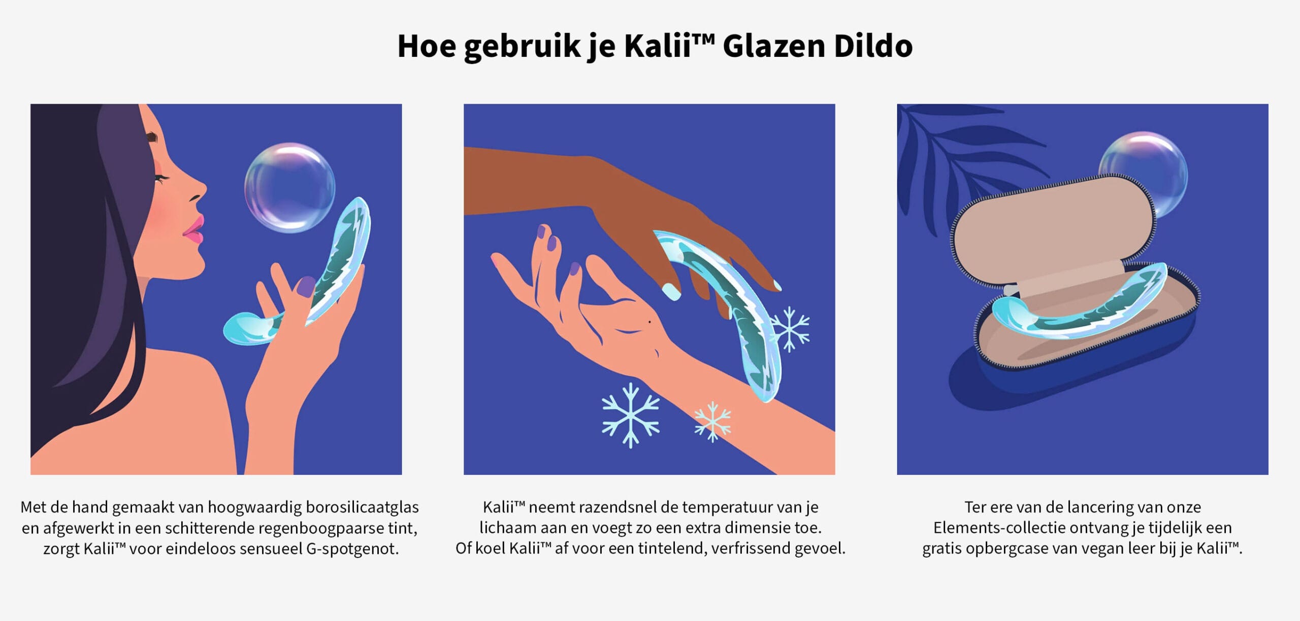 Hoe gebruik je Biird Kalii glazen dildo