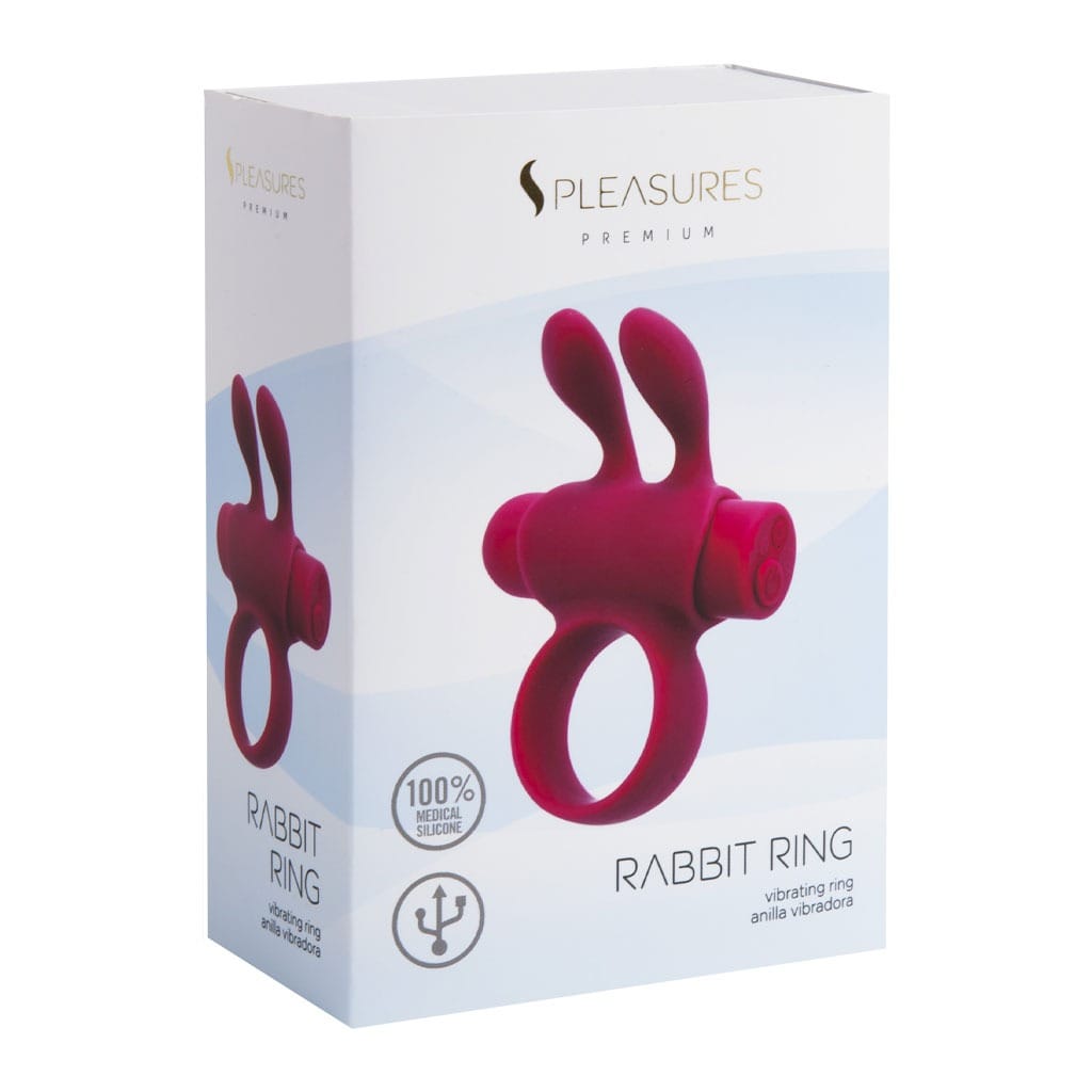 S Pleasures - Vibrerende Rabbit Cockring Roze