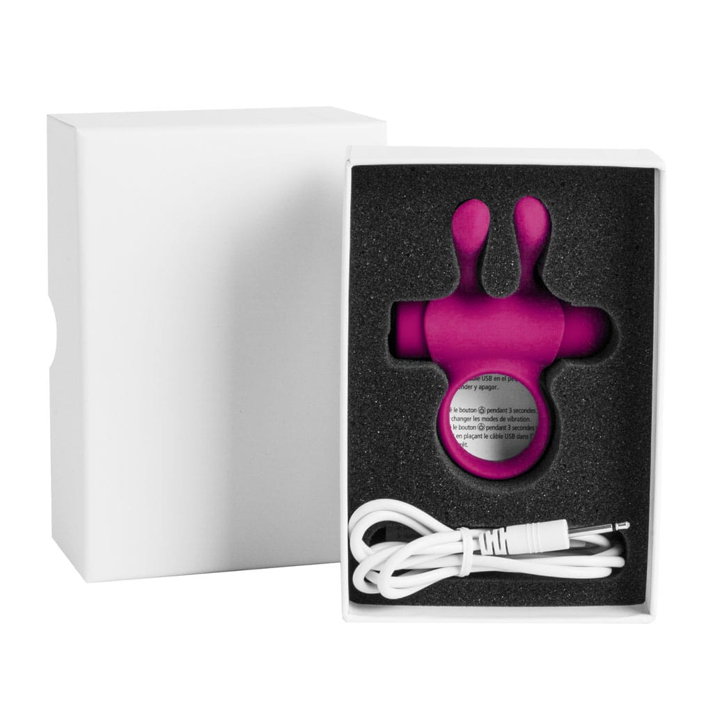 S Pleasures - Vibrerende Rabbit Cockring Roze