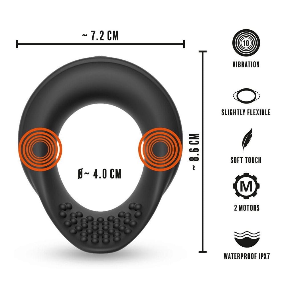 Rebel - Vibrerende Ballring Zwart