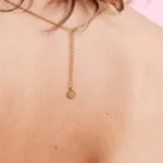 Clitoris ketting met parel goud