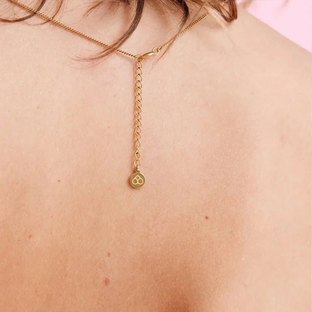 Clitoris ketting met parel goud