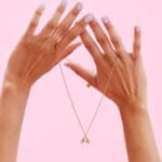 Clitoris ketting met parel goud