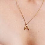 Clitoris ketting met parel goud