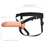 Fantasy X-Tensions - 8 Inch Siliconen Hollow Strap-On