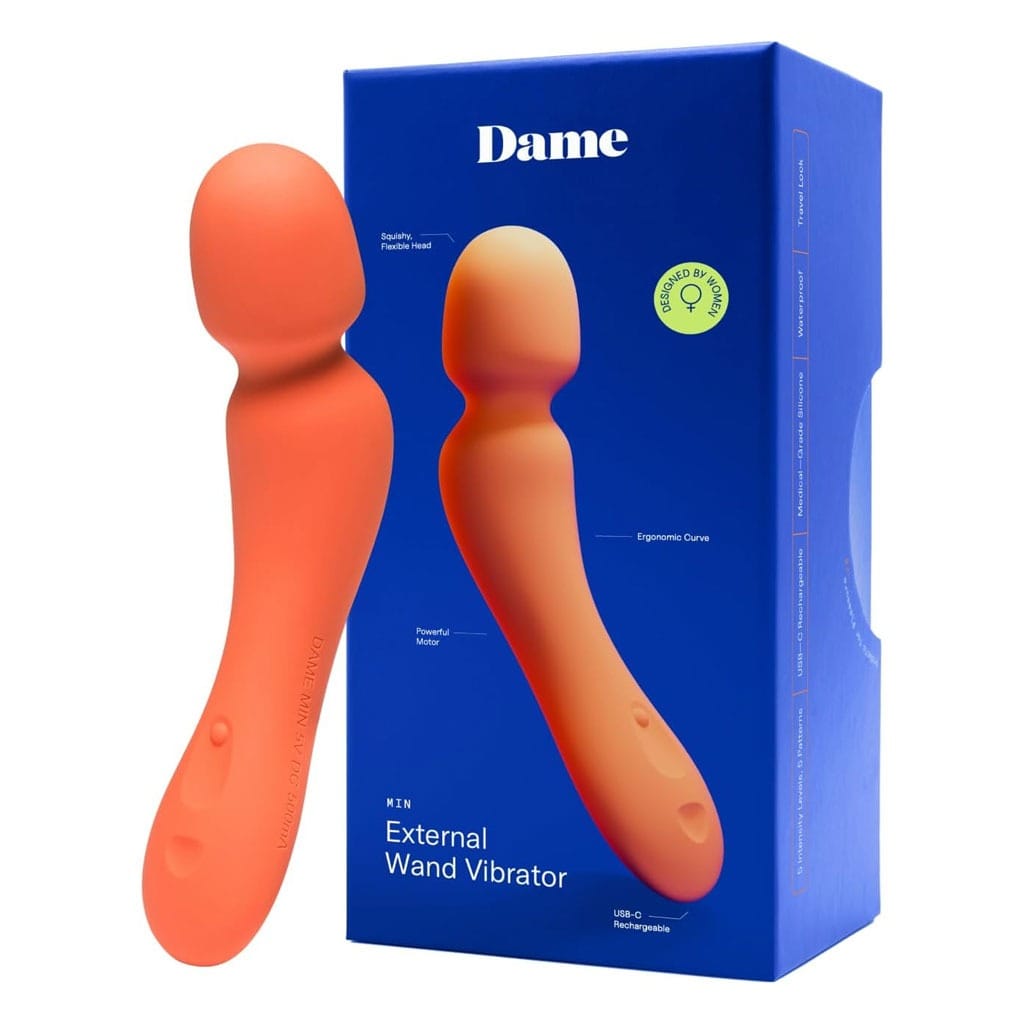 Dame - Min Mini Wand Vibrator Oranje