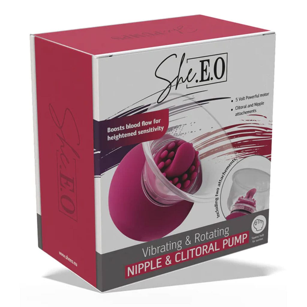 She.E.O - Roterende en Vibrerende Clitoris- en Tepelpomp