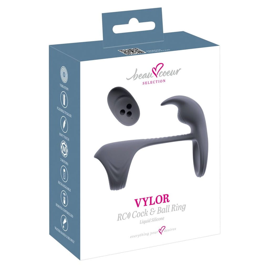 Beau Coeur - Vylor Vibrerende Cockring met Penis Sleeve