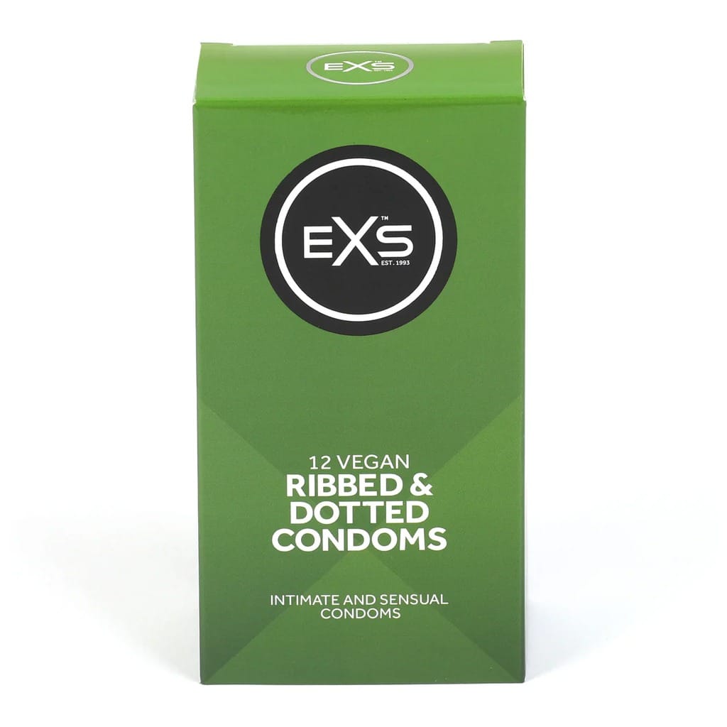 EXS Vegan Ribbed & Dotted Condooms - 12 stuks