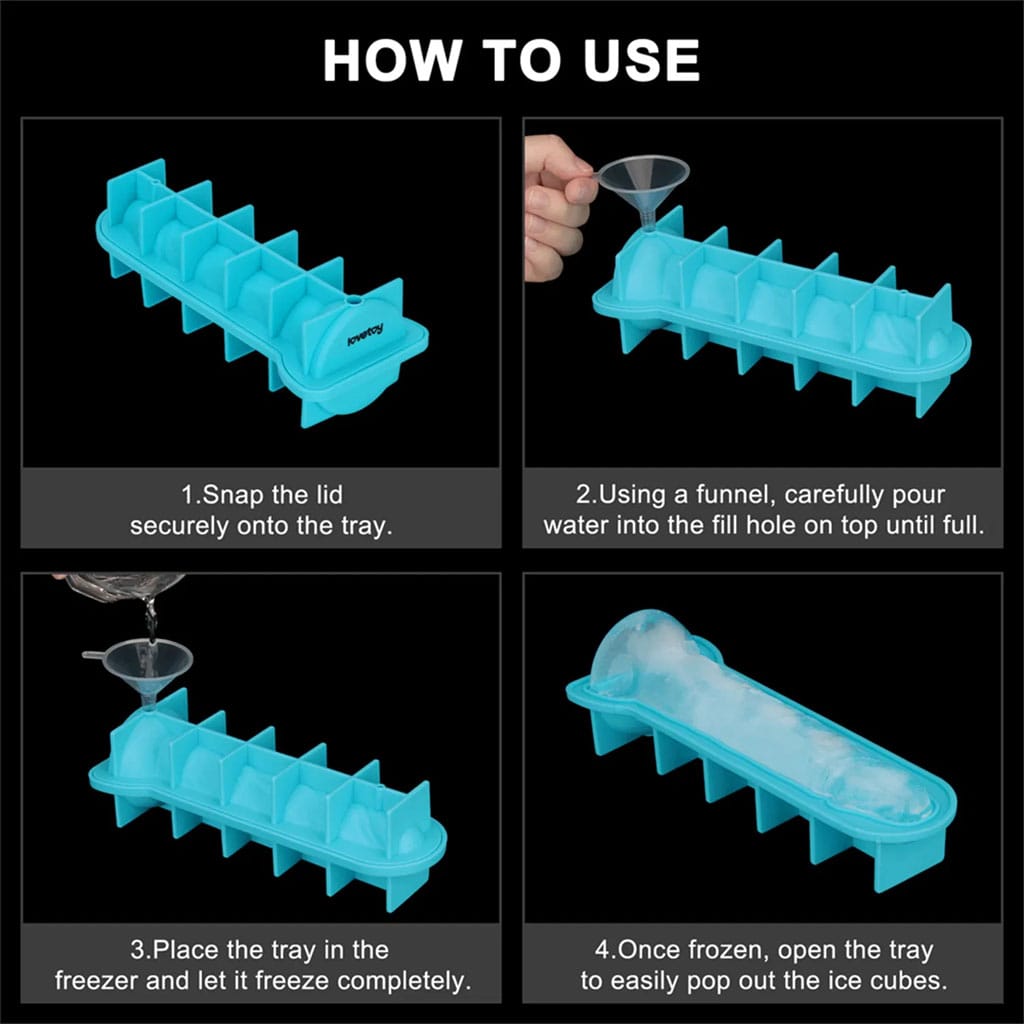 Lovetoy - Siliconen IJsblokjesvorm Realistische Penis