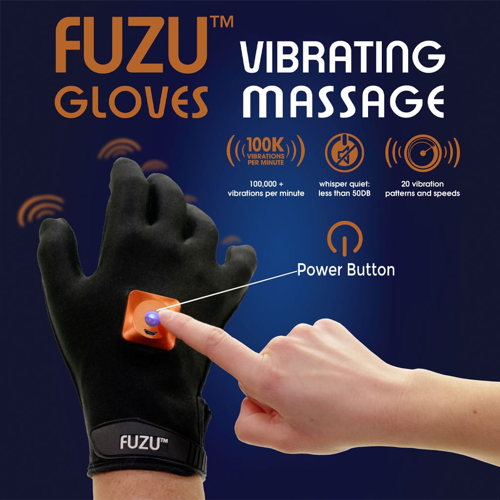 FUZU - Vibrerende Massagehandschoen Linkerhand - Medium