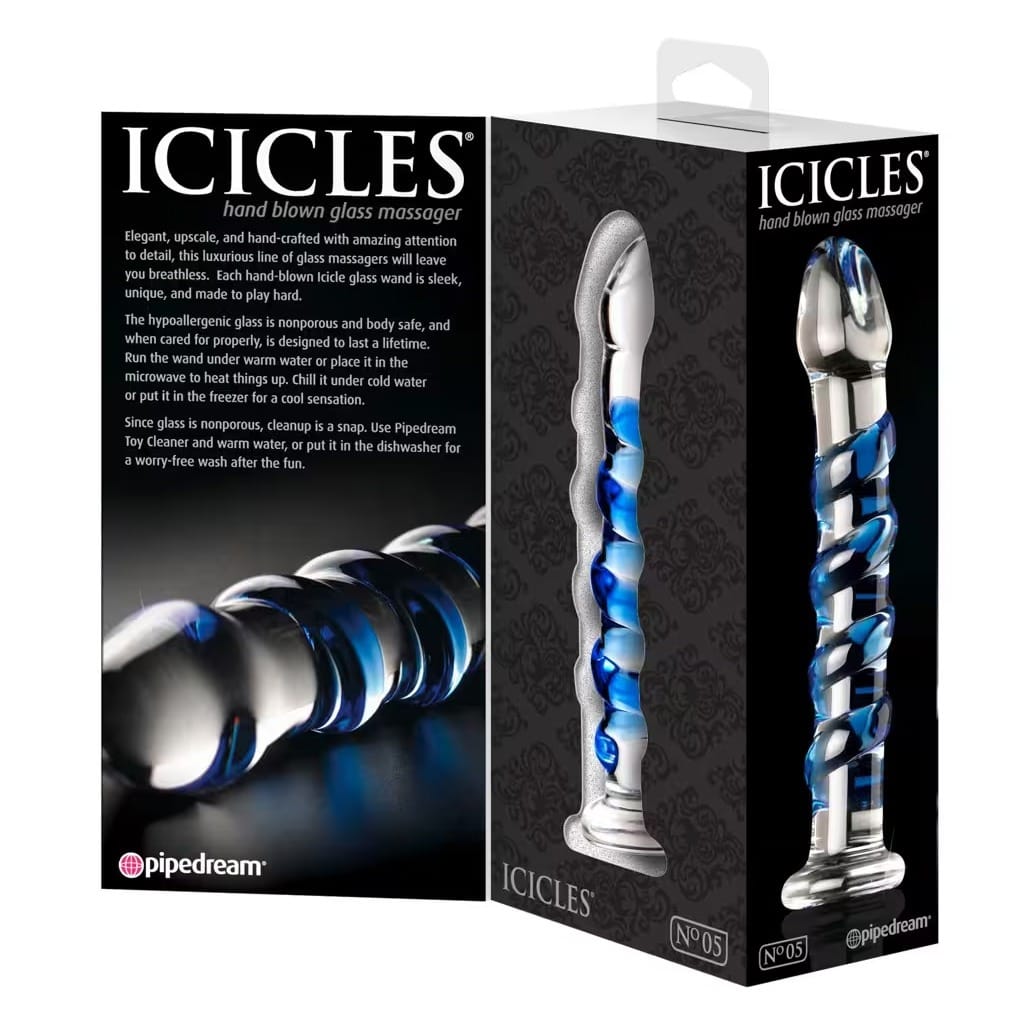 Icicles No. 05 - Glazen Dildo met Spiraal