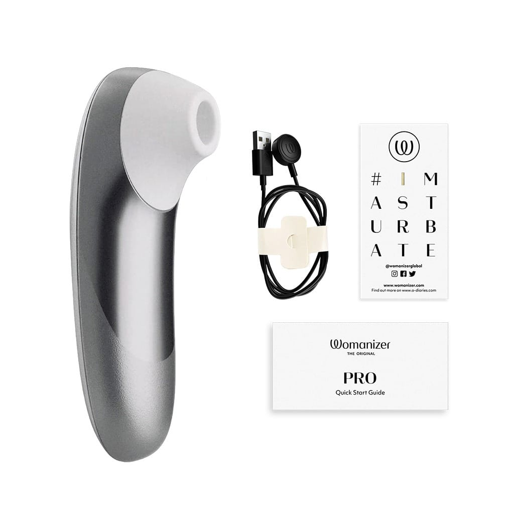 Womanizer Pro - Luchtdruk Vibrator Zilver